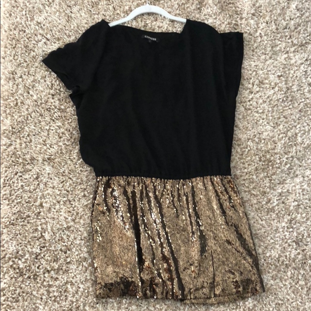 Express Gold Sequin Dress- Worn Once